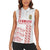 Custom Denmark Football Women Sleeveless Polo Shirt Danish Dynamite White Version