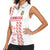 Custom Denmark Football Women Sleeveless Polo Shirt Danish Dynamite White Version