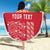 Custom Denmark Football Beach Blanket Danish Dynamite Red Version