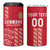 Custom Denmark Football 4 in 1 Can Cooler Tumbler Danish Dynamite Red Version