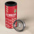 Custom Denmark Football 4 in 1 Can Cooler Tumbler Danish Dynamite Red Version