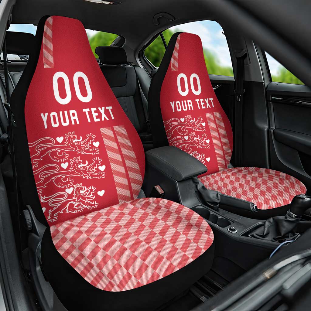 Custom Denmark Football Car Seat Cover Danish Dynamite Red Version