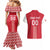 Custom Denmark Football Couples Matching Mermaid Dress and Hawaiian Shirt Danish Dynamite Red Version