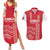 Custom Denmark Football Couples Matching Summer Maxi Dress and Hawaiian Shirt Danish Dynamite Red Version