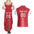 Custom Denmark Football Couples Matching Summer Maxi Dress and Hawaiian Shirt Danish Dynamite Red Version