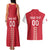 Custom Denmark Football Couples Matching Tank Maxi Dress and Hawaiian Shirt Danish Dynamite Red Version