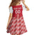 Custom Denmark Football Family Matching Long Sleeve Bodycon Dress and Hawaiian Shirt Danish Dynamite Red Version