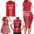 Custom Denmark Football Family Matching Long Sleeve Bodycon Dress and Hawaiian Shirt Danish Dynamite Red Version