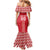 Custom Denmark Football Family Matching Mermaid Dress and Hawaiian Shirt Danish Dynamite Red Version