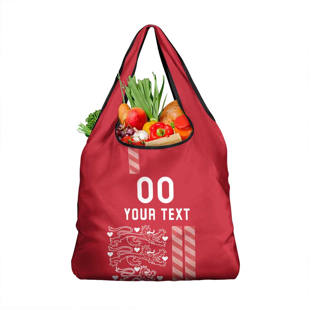 Custom Denmark Football Grocery Bag Danish Dynamite Red Version