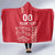 Custom Denmark Football Hooded Blanket Danish Dynamite Red Version