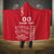 Custom Denmark Football Hooded Blanket Danish Dynamite Red Version