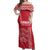 Custom Denmark Football Off Shoulder Maxi Dress Danish Dynamite Red Version