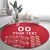 Custom Denmark Football Round Carpet Danish Dynamite Red Version