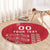 Custom Denmark Football Round Carpet Danish Dynamite Red Version