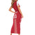 Custom Denmark Football Short Sleeve Bodycon Dress Danish Dynamite Red Version