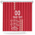 Custom Denmark Football Shower Curtain Danish Dynamite Red Version