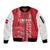 Custom Denmark Football Sleeve Zip Bomber Jacket Danish Dynamite Red Version