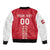 Custom Denmark Football Sleeve Zip Bomber Jacket Danish Dynamite Red Version