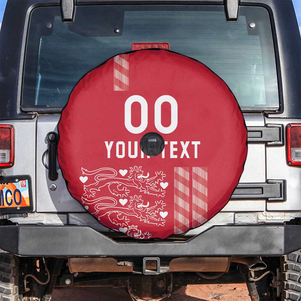 Custom Denmark Football Spare Tire Cover Danish Dynamite Red Version