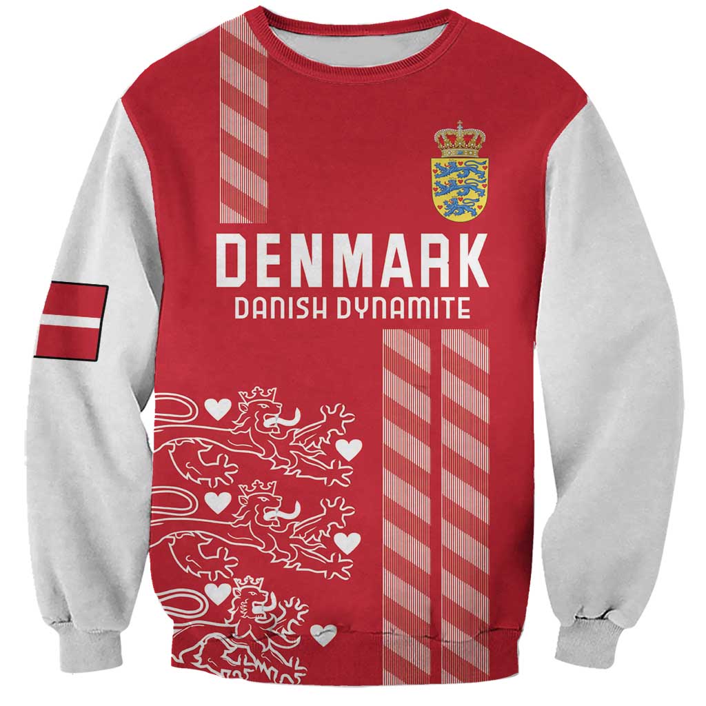 Custom Denmark Football Sweatshirt Danish Dynamite Red Version