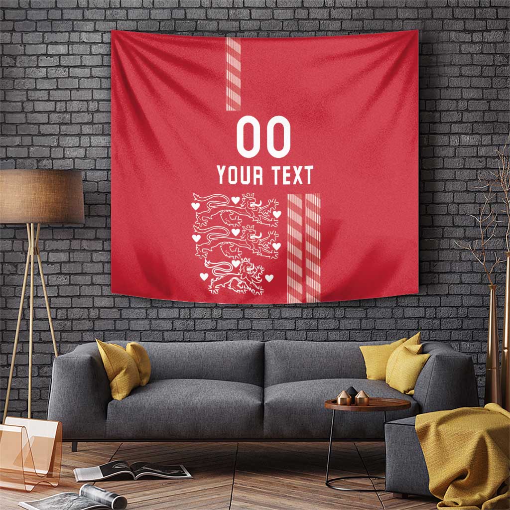 Custom Denmark Football Tapestry Danish Dynamite Red Version