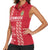 Custom Denmark Football Women Sleeveless Polo Shirt Danish Dynamite Red Version