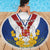 Personalized Serbia and Montenegro National Day Beach Blanket Coat Of Arms Flag Style Since1992