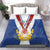 Personalized Serbia and Montenegro National Day Bedding Set Coat Of Arms Flag Style Since1992