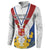 Personalized Serbia and Montenegro National Day Button Sweatshirt Coat Of Arms Flag Style Since1992