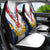 Personalized Serbia and Montenegro National Day Car Seat Cover Coat Of Arms Flag Style Since1992