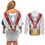 Personalized Serbia and Montenegro National Day Couples Matching Off Shoulder Short Dress and Long Sleeve Button Shirt Coat Of Arms Flag Style Since1992