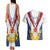 Personalized Serbia and Montenegro National Day Couples Matching Tank Maxi Dress and Hawaiian Shirt Coat Of Arms Flag Style Since1992