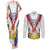 Personalized Serbia and Montenegro National Day Couples Matching Tank Maxi Dress and Long Sleeve Button Shirt Coat Of Arms Flag Style Since1992