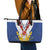 Personalized Serbia and Montenegro National Day Leather Tote Bag Coat Of Arms Flag Style Since1992