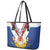 Personalized Serbia and Montenegro National Day Leather Tote Bag Coat Of Arms Flag Style Since1992