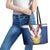 Personalized Serbia and Montenegro National Day Leather Tote Bag Coat Of Arms Flag Style Since1992