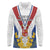 Personalized Serbia and Montenegro National Day Long Sleeve Polo Shirt Coat Of Arms Flag Style Since1992