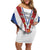 Personalized Serbia and Montenegro National Day Off Shoulder Short Dress Coat Of Arms Flag Style Since1992