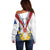 Personalized Serbia and Montenegro National Day Off Shoulder Sweater Coat Of Arms Flag Style Since1992