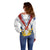 Personalized Serbia and Montenegro National Day Off Shoulder Sweater Coat Of Arms Flag Style Since1992