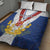 Personalized Serbia and Montenegro National Day Quilt Bed Set Coat Of Arms Flag Style Since1992