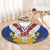 Personalized Serbia and Montenegro National Day Round Carpet Coat Of Arms Flag Style Since1992