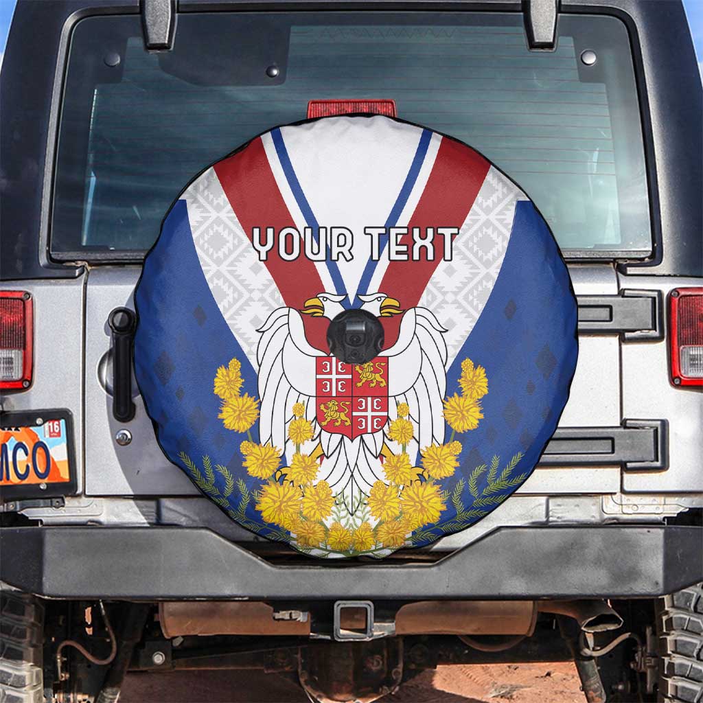 Personalized Serbia and Montenegro National Day Spare Tire Cover Coat Of Arms Flag Style Since1992