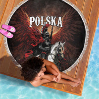 Polish Winged Hussars Beach Blanket Polska Legendary Cavalry Warrior