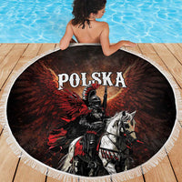 Polish Winged Hussars Beach Blanket Polska Legendary Cavalry Warrior