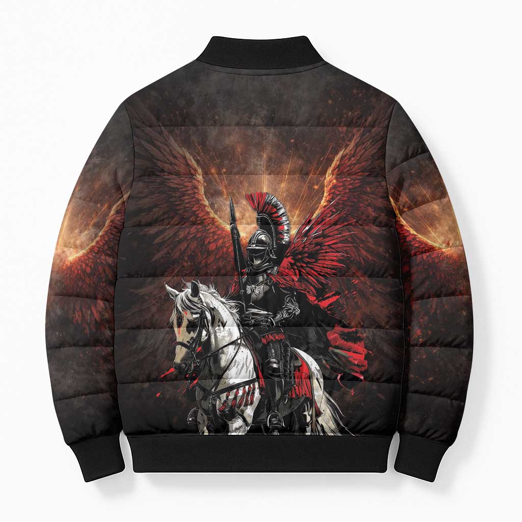 Polish Winged Hussars Bomber Puffer Jacket Polska Legendary Cavalry Warrior