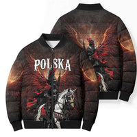 Polish Winged Hussars Bomber Puffer Jacket Polska Legendary Cavalry Warrior