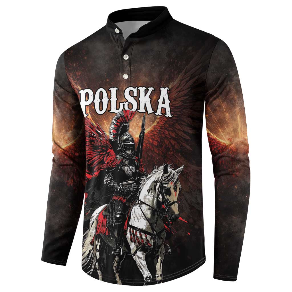 Polish Winged Hussars Button Sweatshirt Polska Legendary Cavalry Warrior