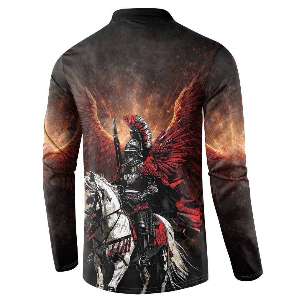 Polish Winged Hussars Button Sweatshirt Polska Legendary Cavalry Warrior